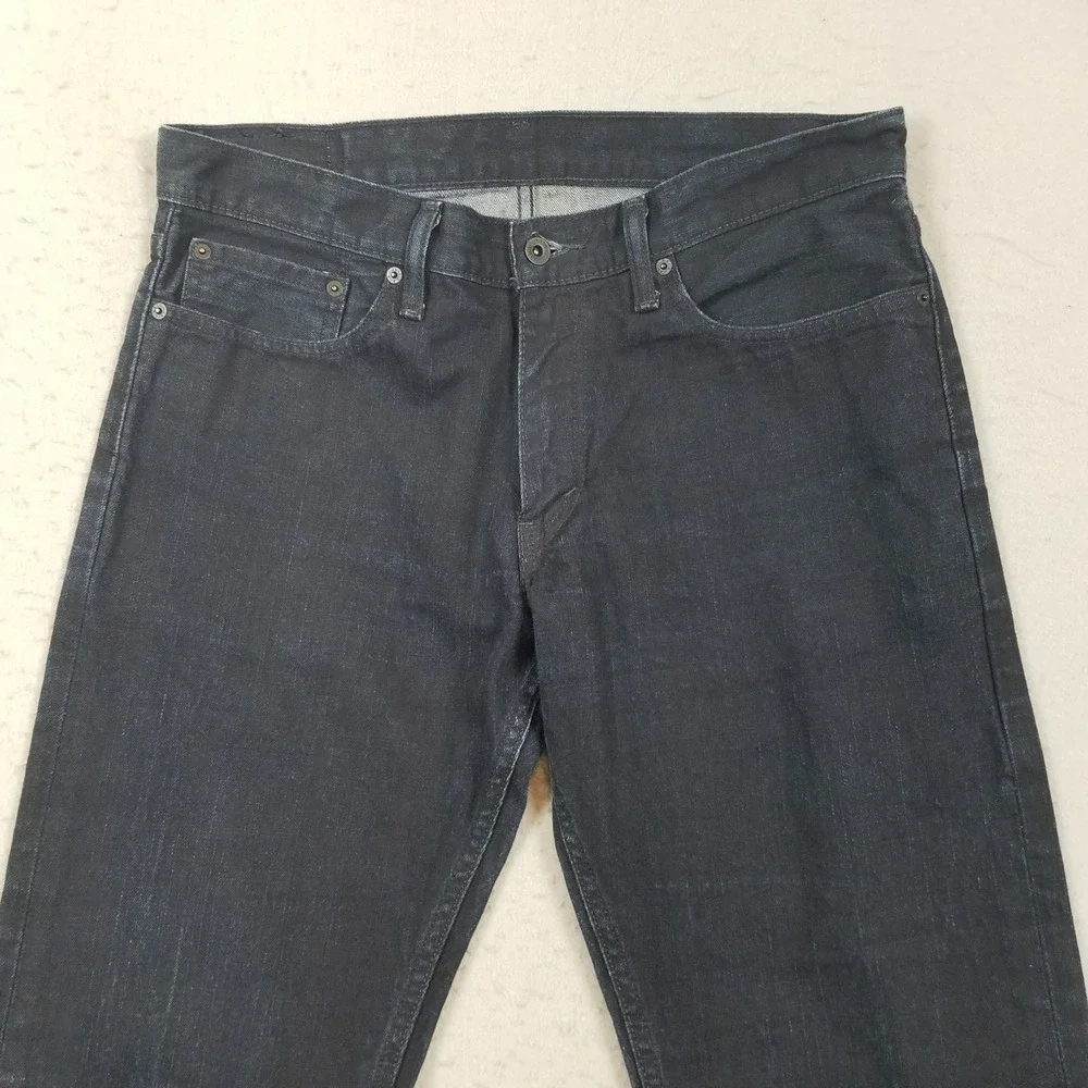 Levis Jeans Mens 34x32 514 Slim Straight Dark Indigo Blue Denim 100% Cotton‎